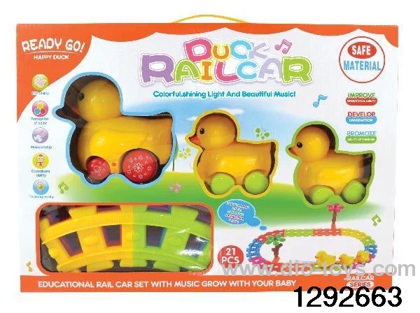 Big Yellow Duck Light Music Electric Track Vehicle