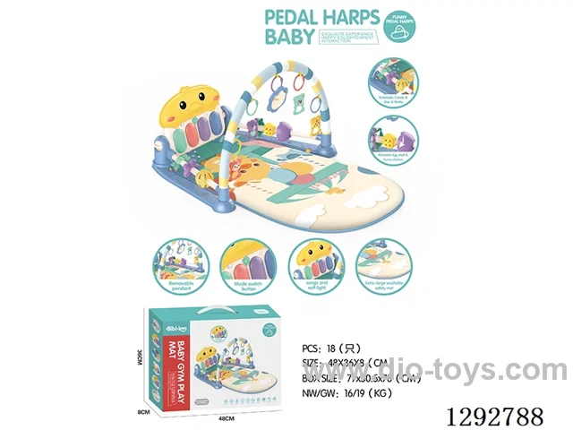 Duck Pedal Piano Exercise Frame (Blue) (with safety rails)