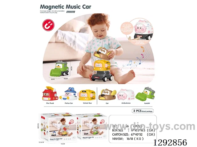 Magnetic Inertia Music Cars (2 mixed)