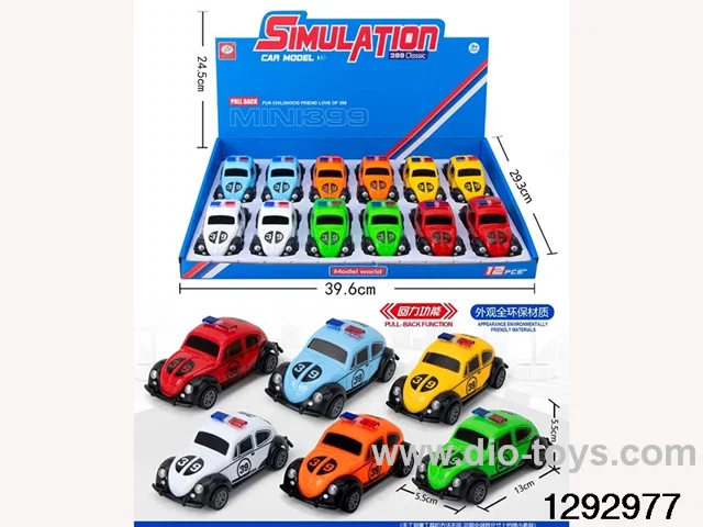 6-color rebounding big beetle police car (made of fully eco-friendly materials)