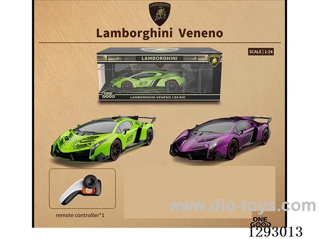 1:24 4ch authorized remote control of Lamborghini Veneno (2.4g) with light not included battery 2 colors.