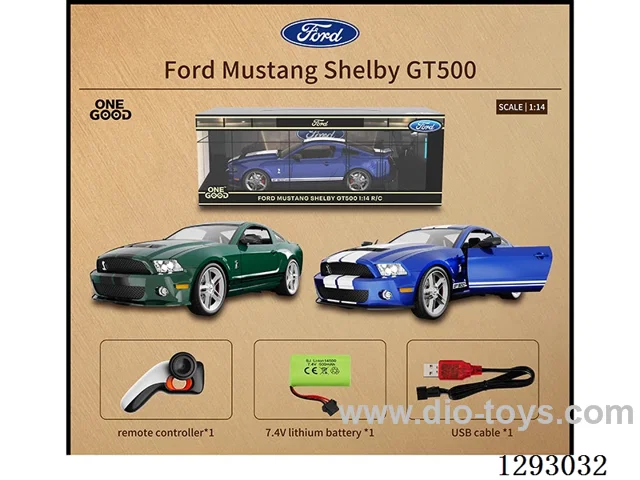 1:14 4ch authorized remote control of Ford GT500 (openable) (2.4g) with light included battery 2 colors.