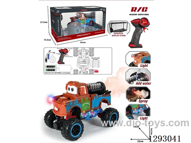 2.4G 6ch rc car W L/M/spray included battery
