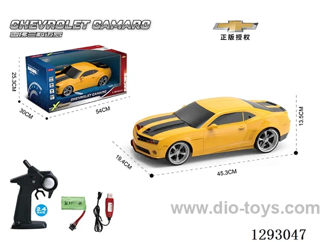 1:10 2.4G Chevrolet Camaro (Officially Licensed) Yellow with Light included battery