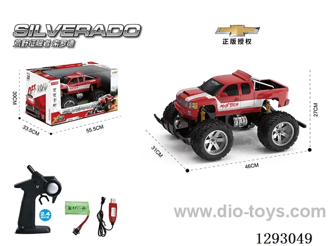 1:10 2.4G Chevrolet Silverado (Officially Licensed) Red with Light included battery