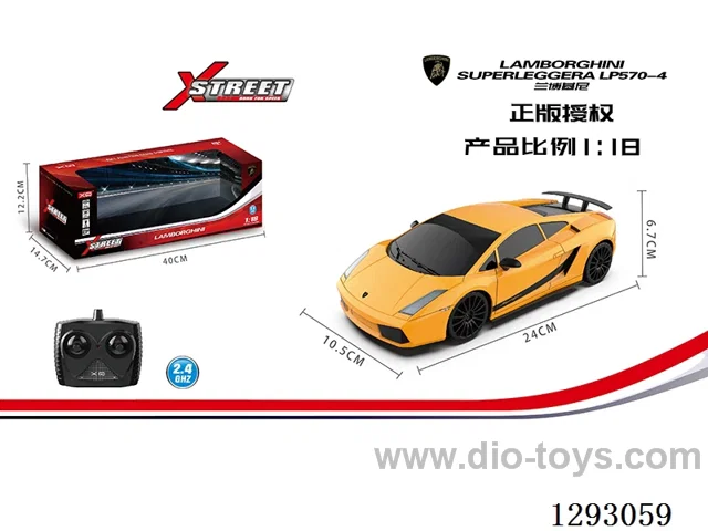 1:18 2.4G Lamborghini Supercar LP570-4 (Officially Licensed) with light not included battery