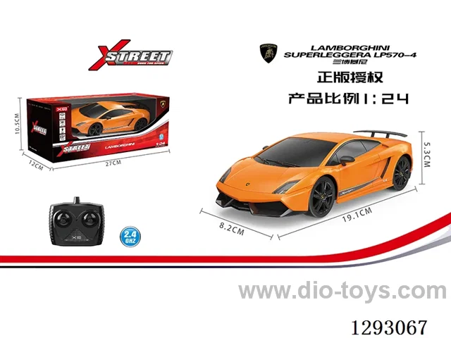 1:24 2.4G Lamborghini Supercar LP570-4 (Officially Licensed) with light not included battery