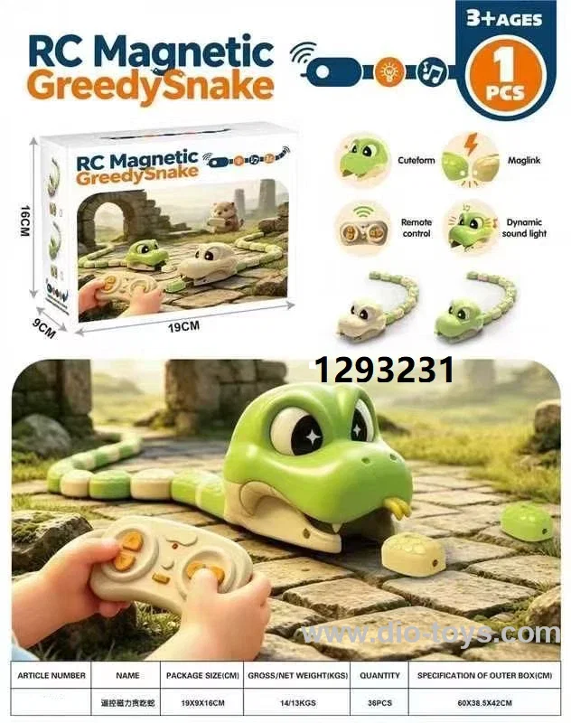 RC Magnetic Greedy Snake toy in color box