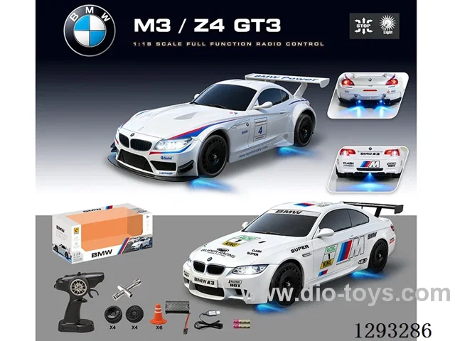 1:18 Scale 2.4G RC Drift Car with Lights, Included Battery