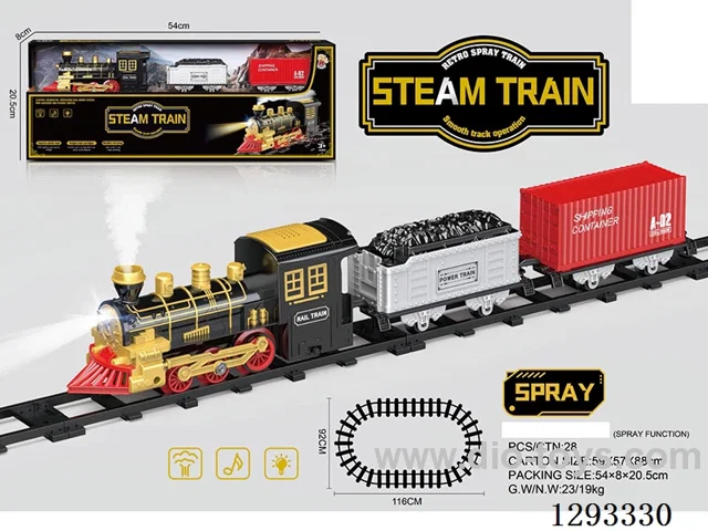 Realistic Steam-Powered Electric Track Train W L/M/spray not included battery