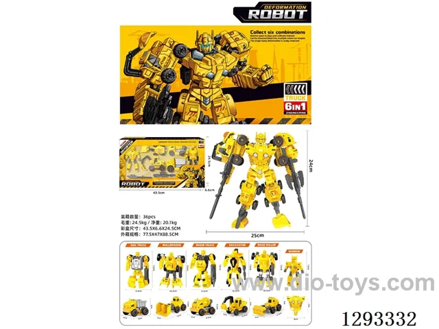 (GCC) DIY Mini Engineering Transformable 6-in-1 Combination Set