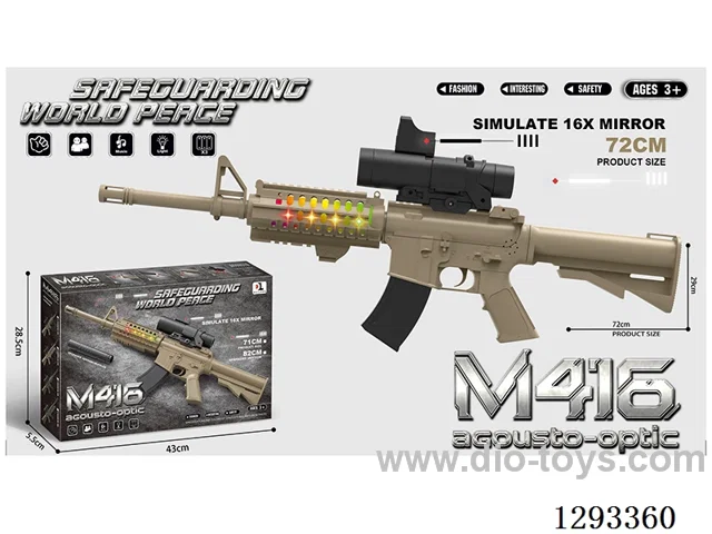 M416 B/O Gun with Train Head 16x Scope W L/M (Desert Colour)