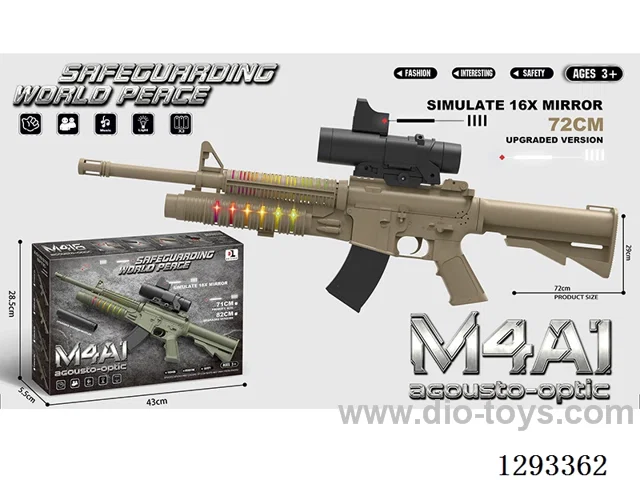 M4A1 B/O Gun with Train Head 16x Scope W L/M (Desert Colour)