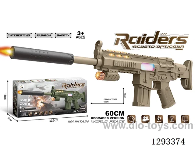 Upgraded B/O Gun with Silencer W L/M (Desert Color)