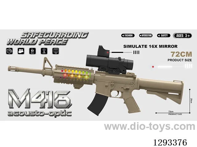 M416 B/O Gun with Train Head 16x Scope W L/M (Desert Colour)