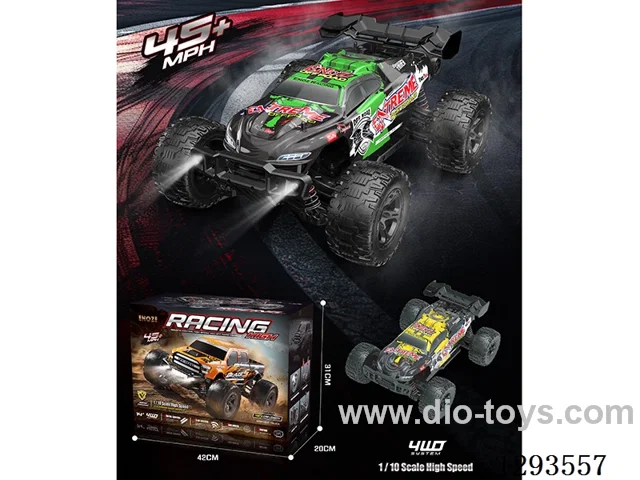 1:10 Full-Scale Brushless High-Speed Car – Green/Yellow