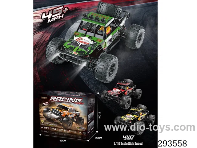 1:10 Full-Scale Brushless High-Speed Car – Red/Yellow/Green