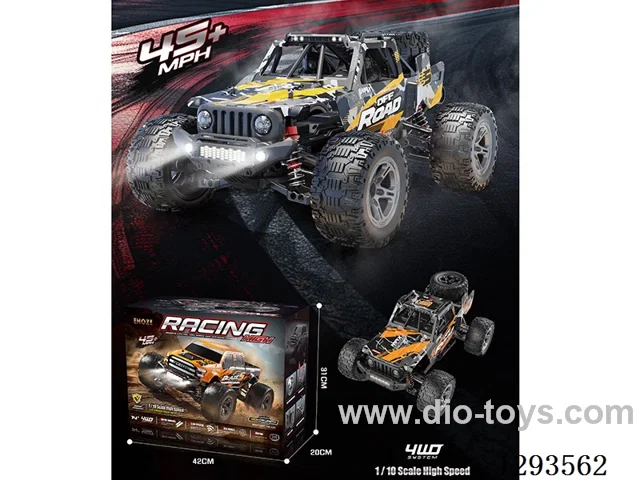 1:10 Full-Scale Brushless High-Speed Car – Gold/Orange