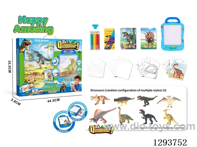 Dinosaur Drawing Board Rub-On Marker Set (Non-Electric)