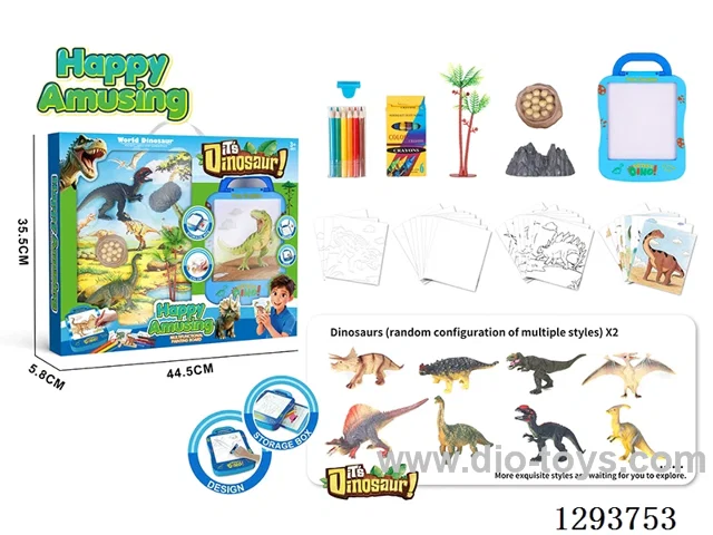 Dinosaur Drawing Board Rub-On Marker Set (Non-Electric)