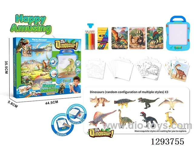 Dinosaur Drawing Board Rub-On Marker Set (Non-Electric)