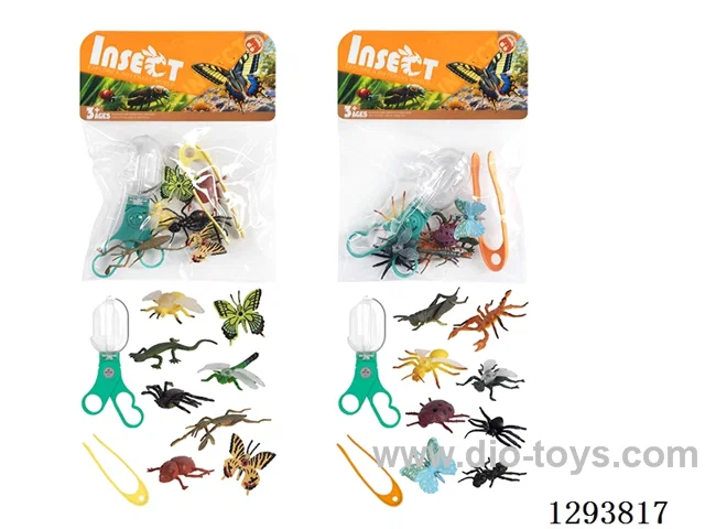 Educational Observation Clips with 8 Insects
