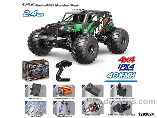 1:14 High Speed Desert Truck green color(40km/h) in color box
