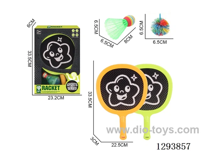 Racket Set + Assorted-Color Balls (2 Colors)