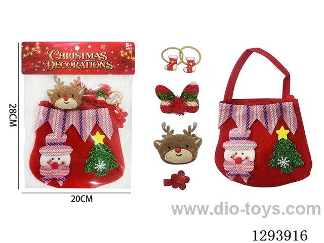 Christmas Accessories Set: Hair Clips and Hair Ties (Random Assortment)