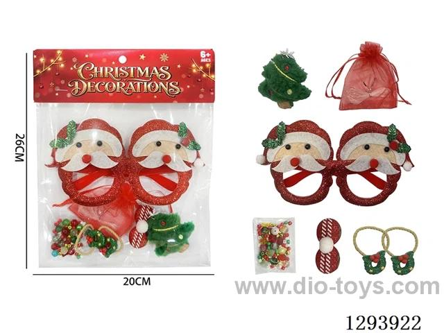 Christmas Accessories Set Hair Clips & Hair Ties - Assorted