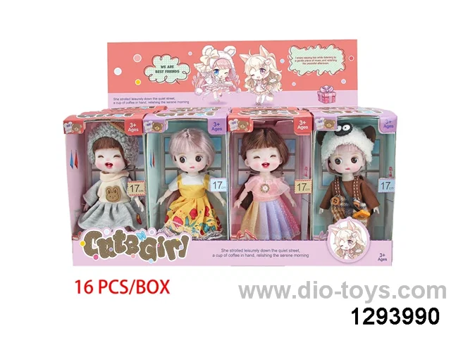 3D eyes cute doll in display box（16pcs/display box）