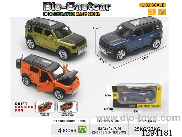 1:36 pull back alloy car