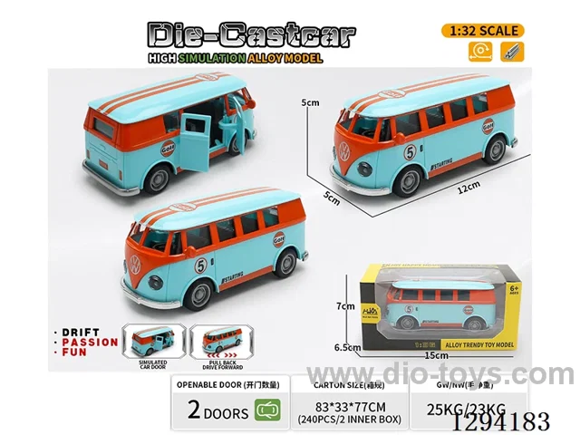 1:36 pull back alloy car