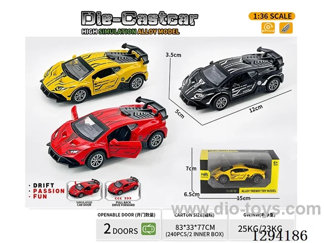 1:36 pull back alloy car 3 colors