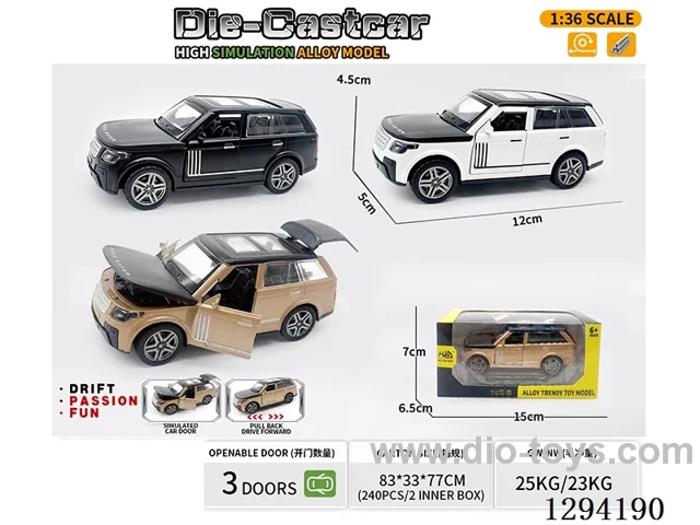 1:36 pull back alloy car 3 colors