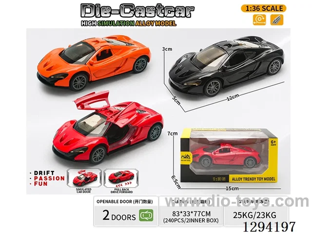 1:36 pull back alloy car 3 colors