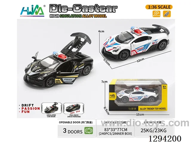 1:36 pull back alloy car 2 colors