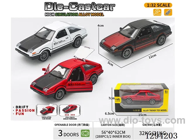 1:36 pull back alloy car 3 colors