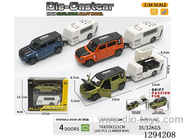 1:36 pull back alloy car 3 colors