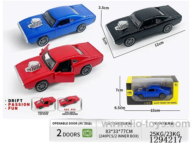 1:36 pull back alloy car 3 colors