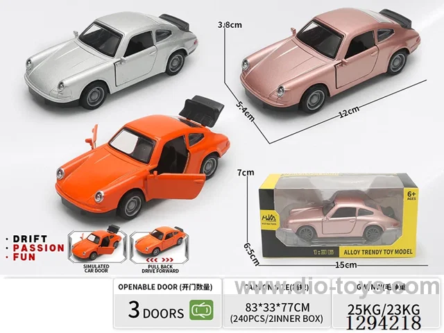 1:36 pull back alloy car 3 colors