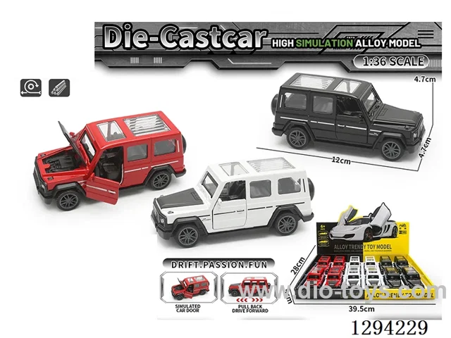 1:36 pull back alloy car 3 colors 12PCS