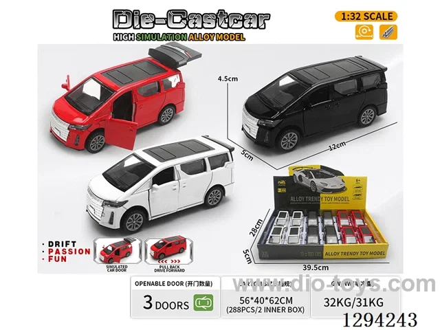 1:36 pull back alloy car 12PCS