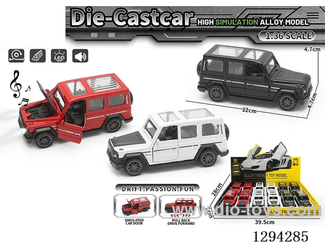 1:36 pull back alloy car 3 colors 12PCS W L/M