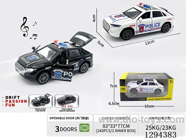 1:36 pull back alloy car 2 colors W L/M