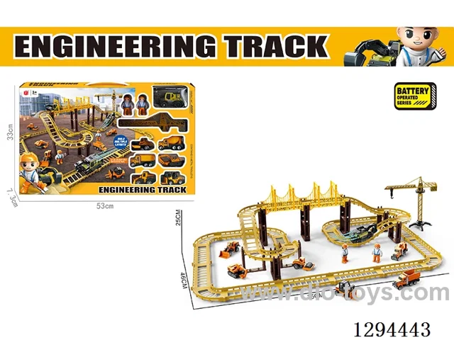 alloy electric Construction Track Toy in window box