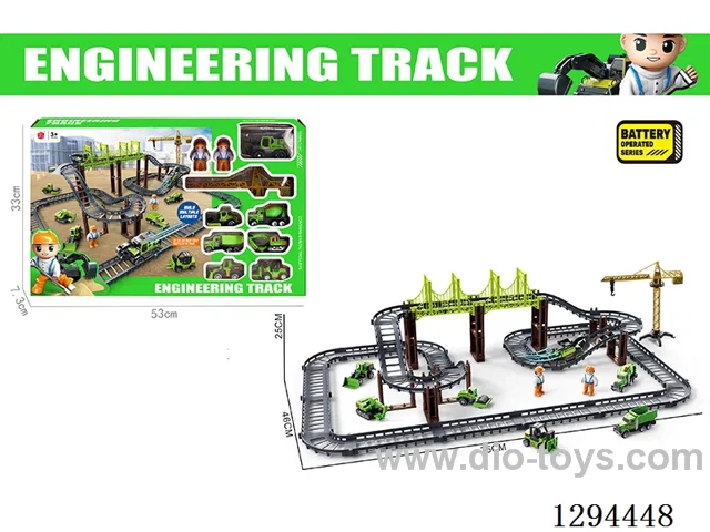 alloy electric Construction Track Toy in window box