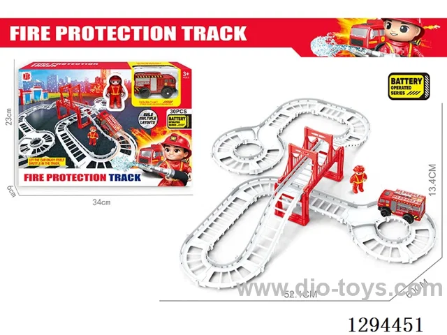 Electric Fire?fighting Track Toy in window box