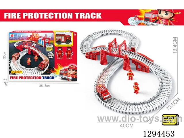 Electric Fire?fighting Track Toy in window box