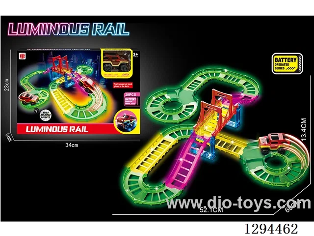 Electric Glow?in?the?Dark Track Toy in window box